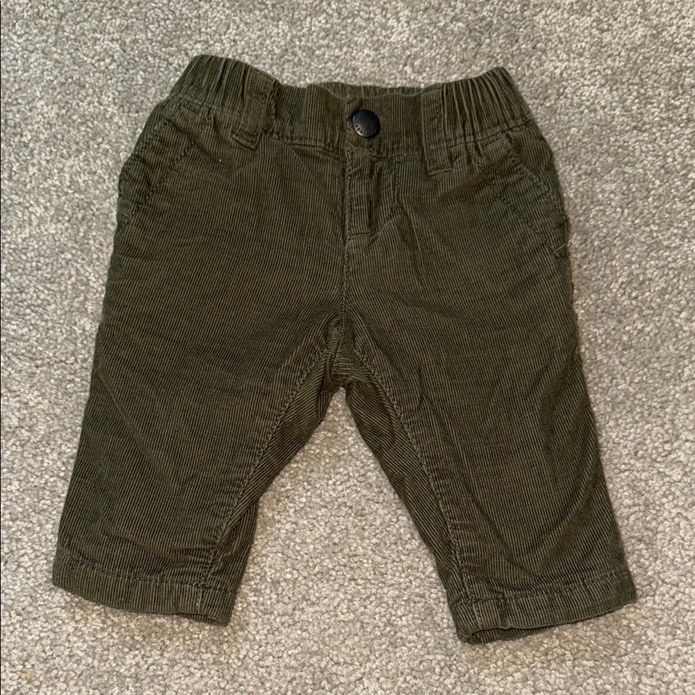 Baby Gap Olive Green Corduroy Baby Double Lined Pants!